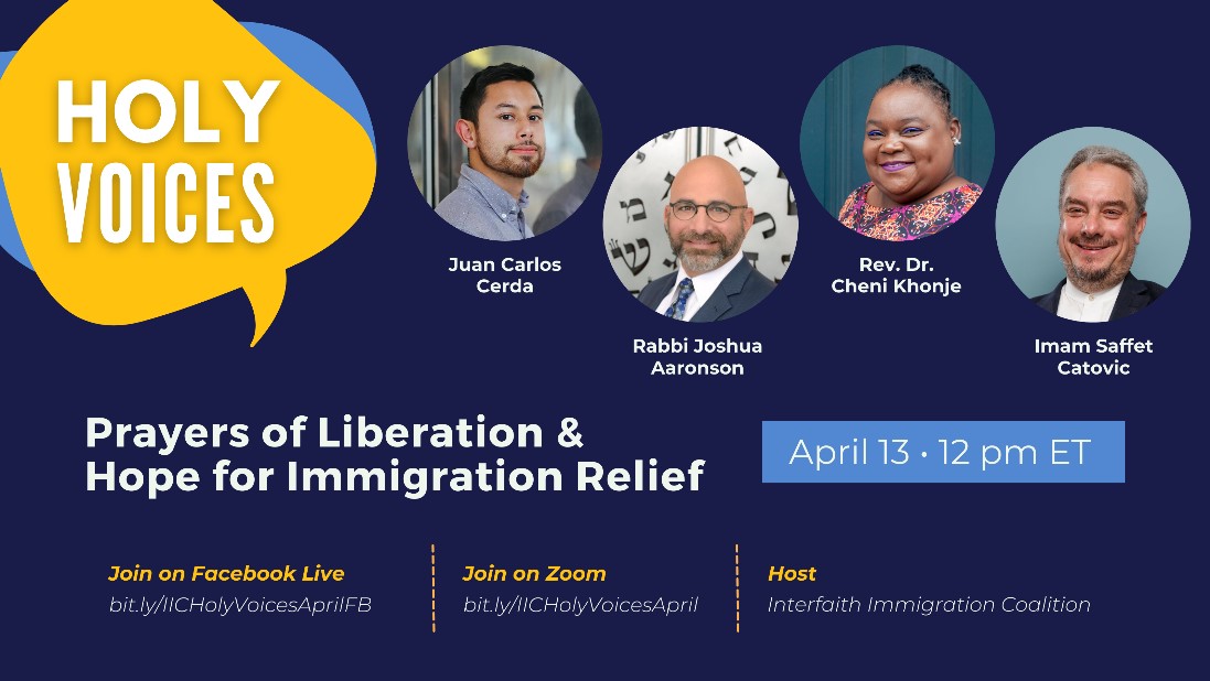 Event promotional image, courtesy of Interfaith Immigration Coalition.