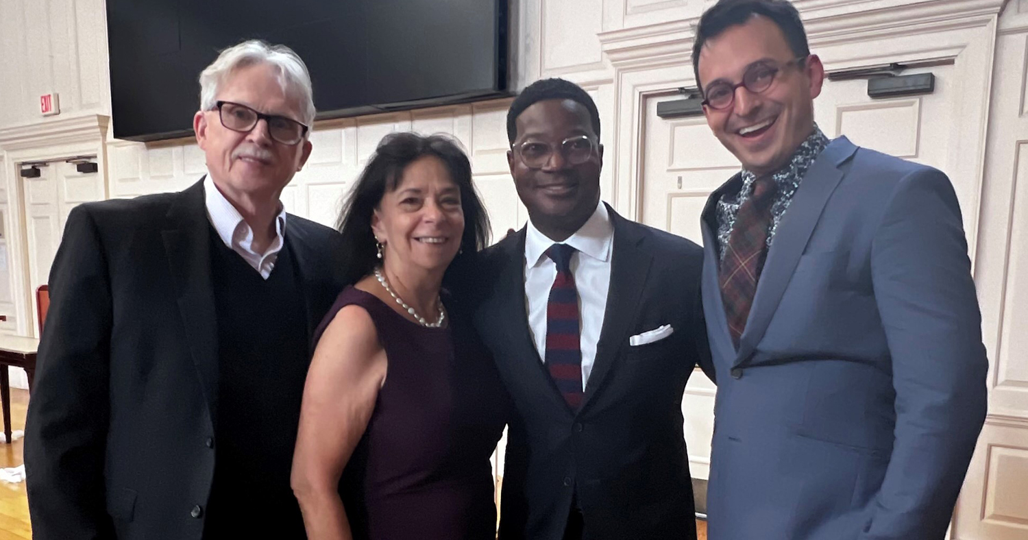 Ruth Santana-Grace with husband Edward (left), Jonathan Lee Walton (center-right), and son Dakota (right), May 16, 2023. Photo courtesy of Ruth Santana-Grace.