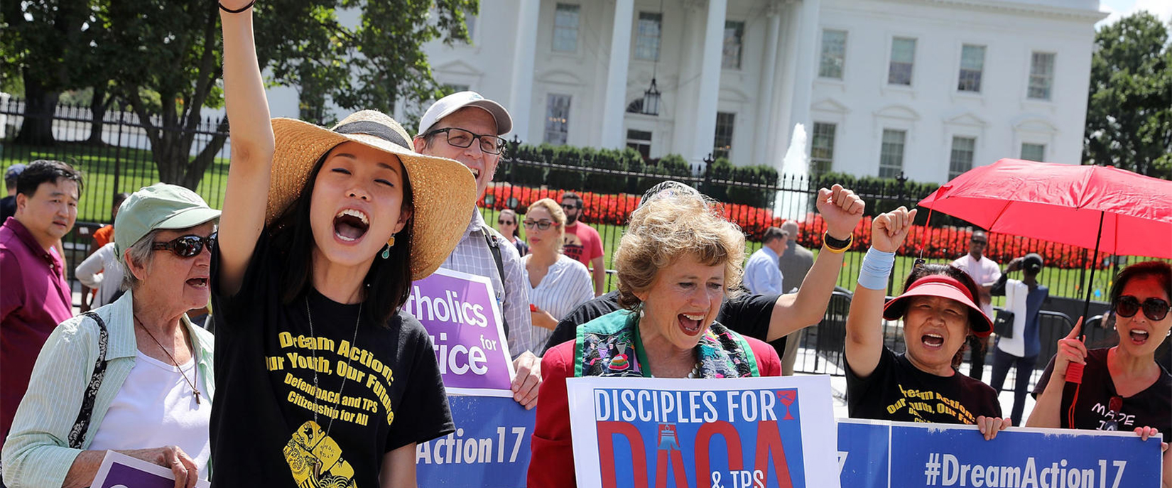 Group of activists supporting DACA in Washington DC