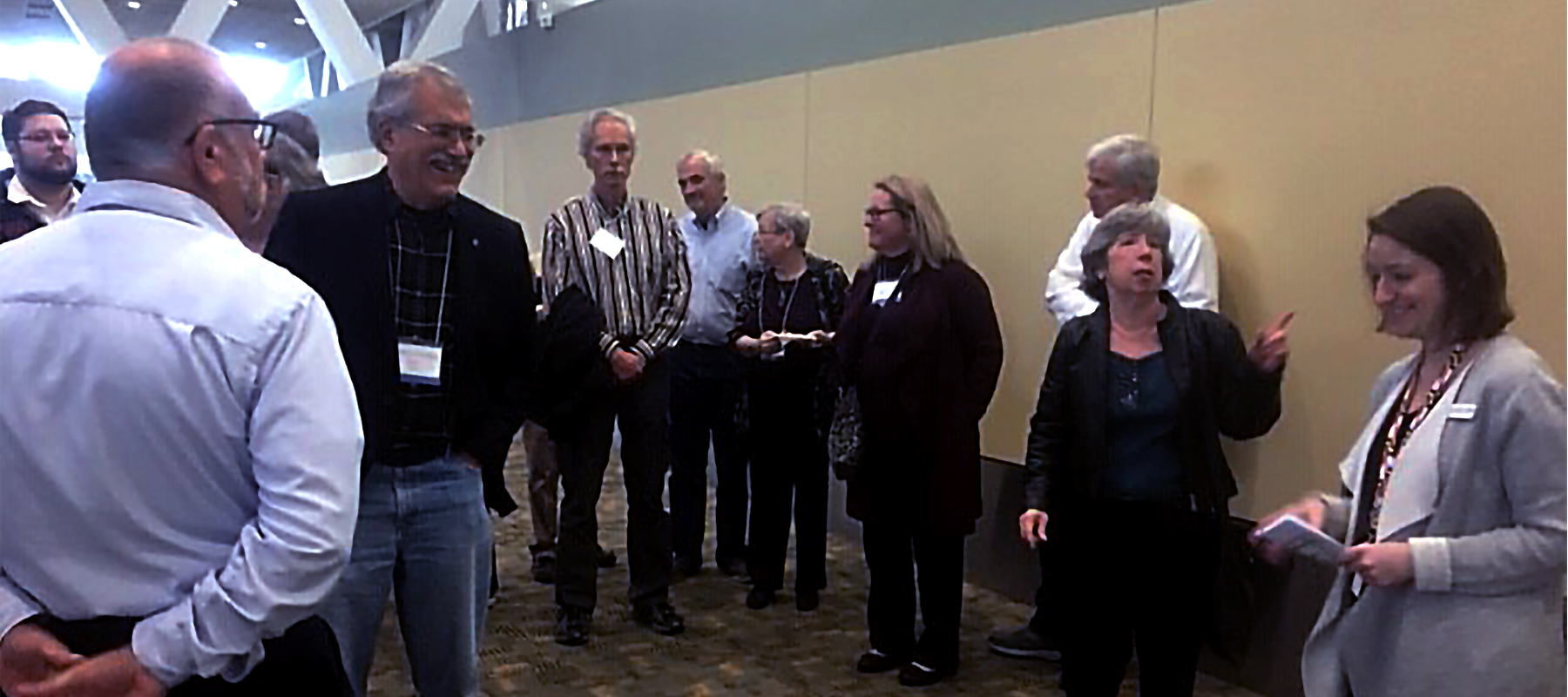 Deb Davies, with the Office of the General Assembly, (second from right) leads a tour of mid council attendees of the Baltimore Convention Center, where the 224th General Assembly (2020) will be held next year. Photo by Rick Jones.