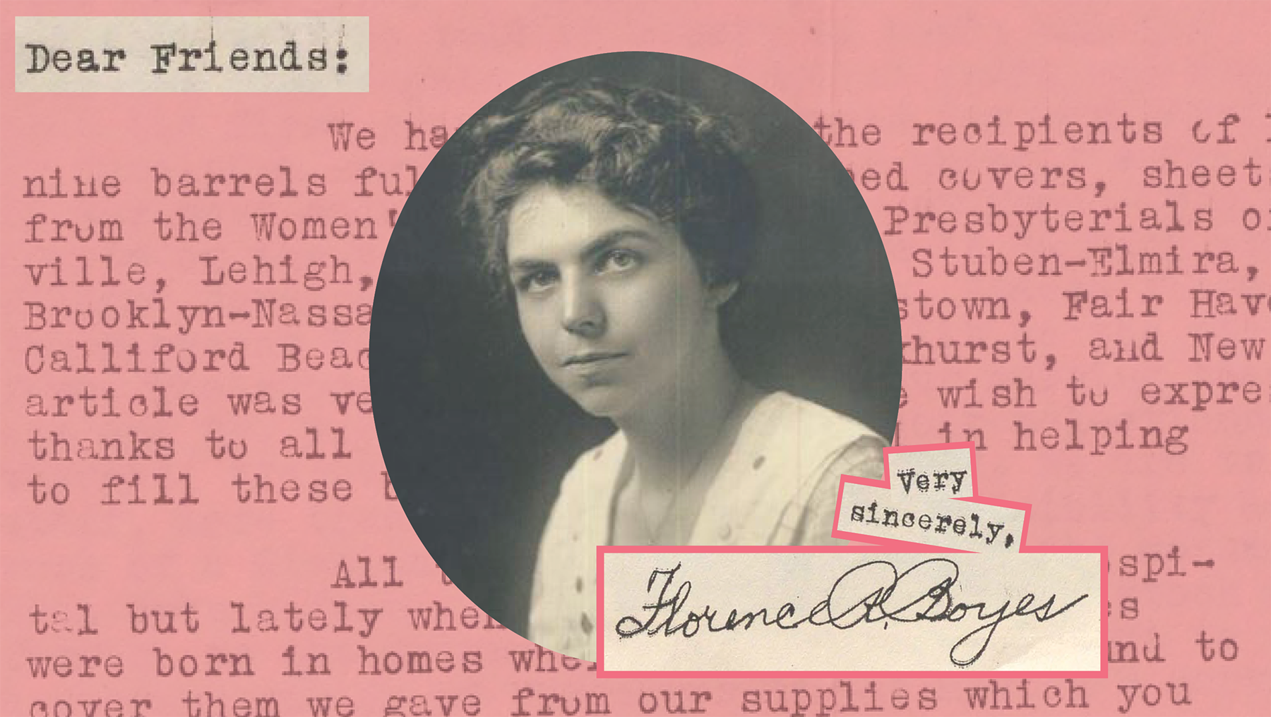 Florence Helen Ray Boyes with text from personal papers collection in Record Group 311. All images courtesy of the Presbyterian Historical Society.