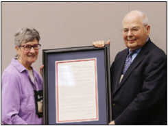 C. Fred Jenkins Award recipient George Baird with Doska Ross.