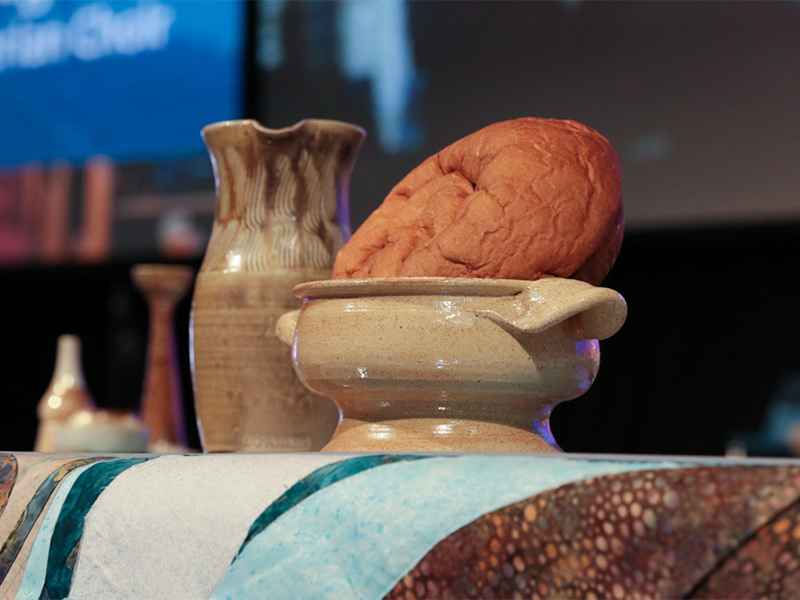 Communion table at the 223rd General Assembly (2018). Photo by Danny Bolin.