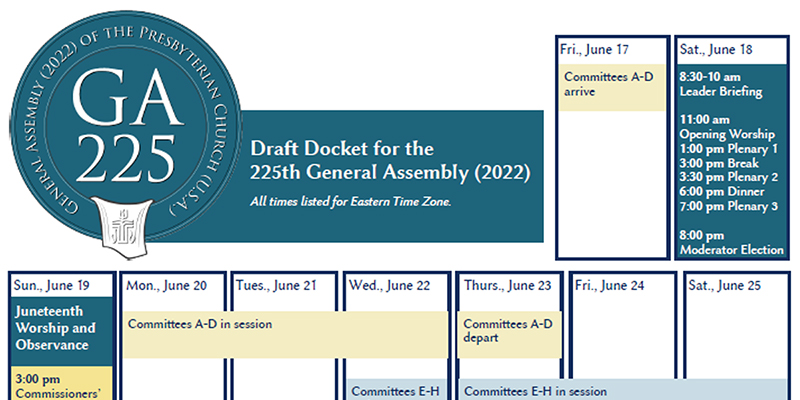 Clip of the GA225 Draft Docket