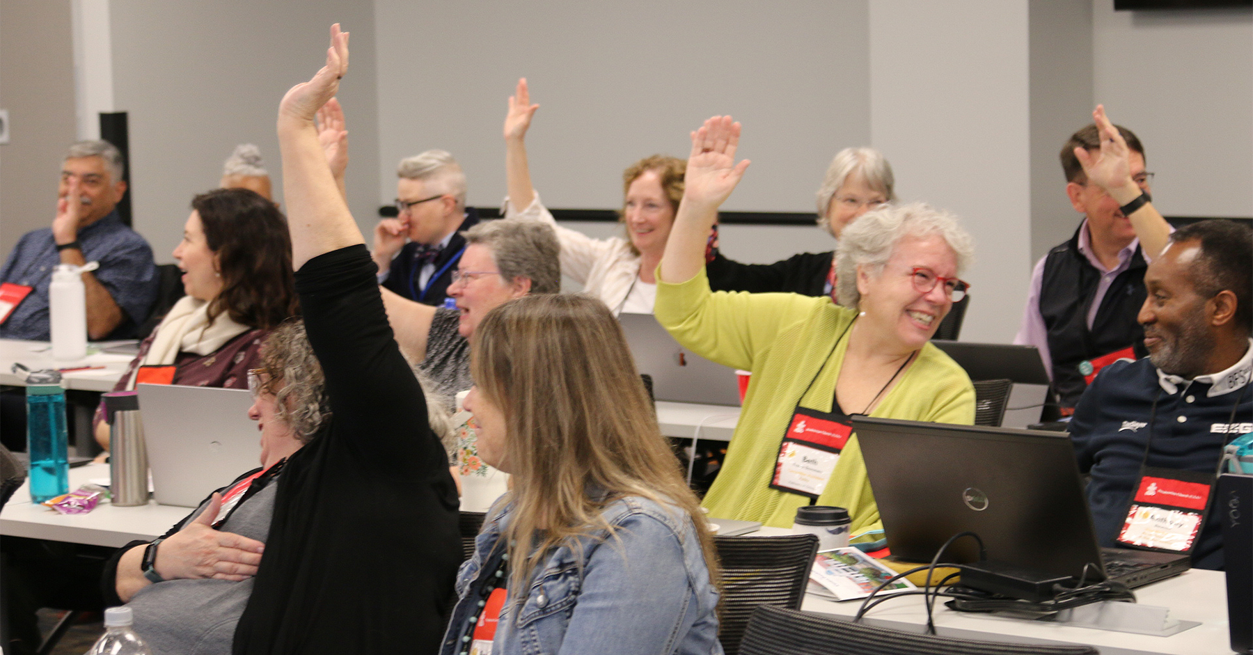 Committee leaders honed all manner of skills during the General Assembly Leadership Briefing, including forming online community. Photo by Randy Hobson. 