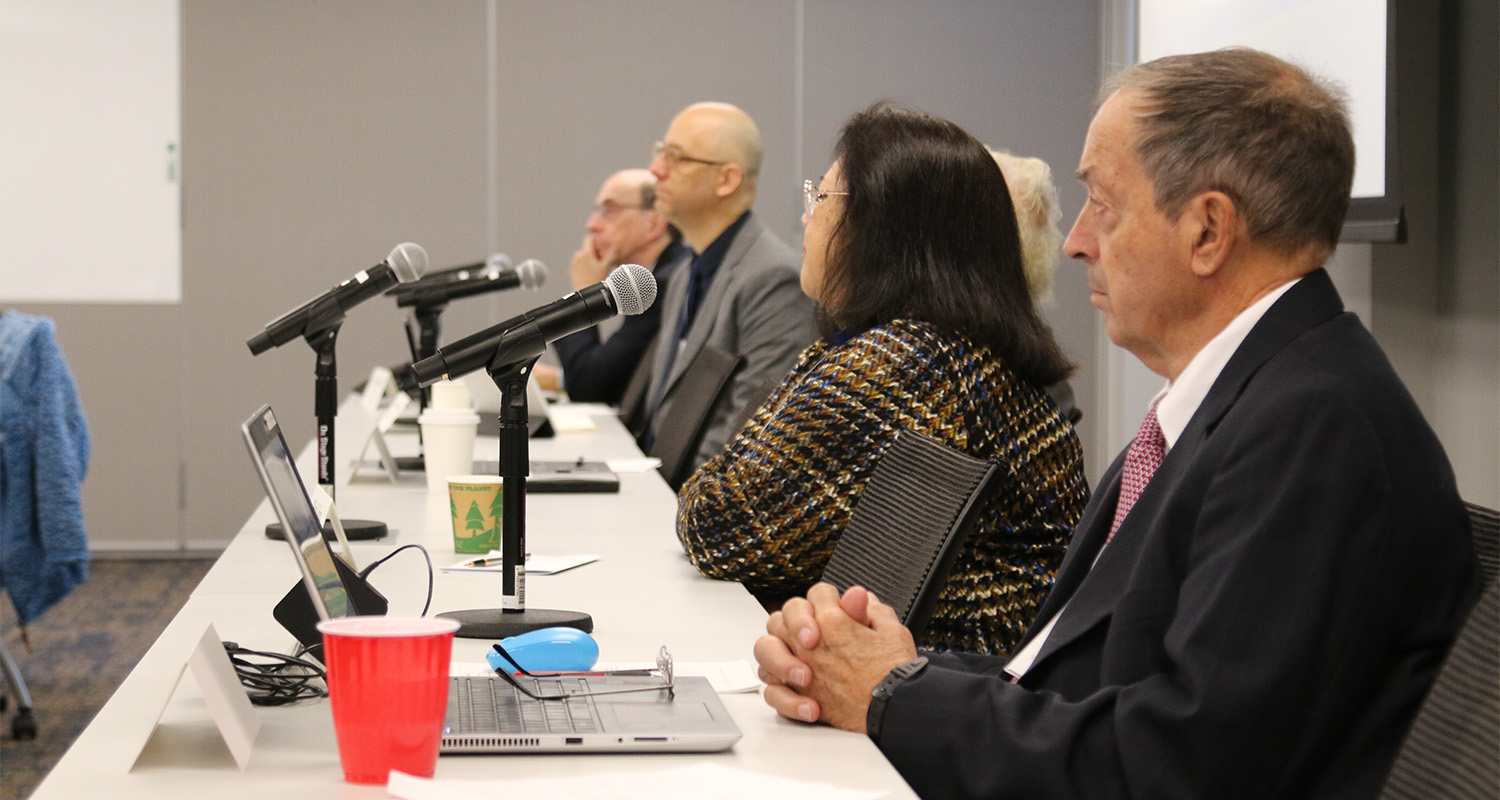 Members of the General Assembly Permanent Judicial Commission participate in a hearing on October 28, 2022. Photo by Randy Hobson.