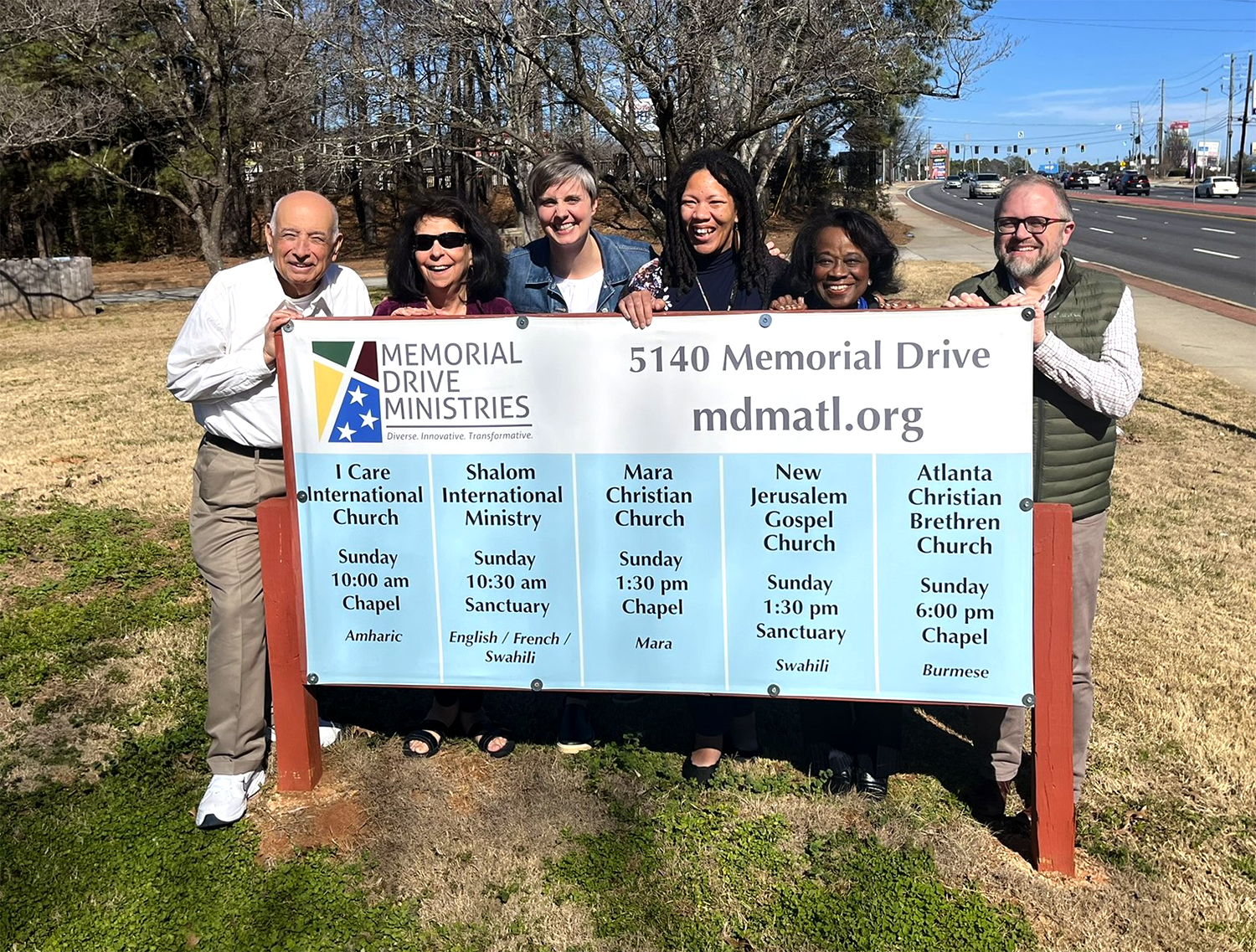 Memorial Drive Ministries tour participants, including the Rev. Fahed Abu-Akel, Moderator of the 214th General Assembly (2002), far left. All photos courtesy of the Rev. Andy James, Stated Clerk, Presbytery of Greater Atlanta, February 2, 2024.