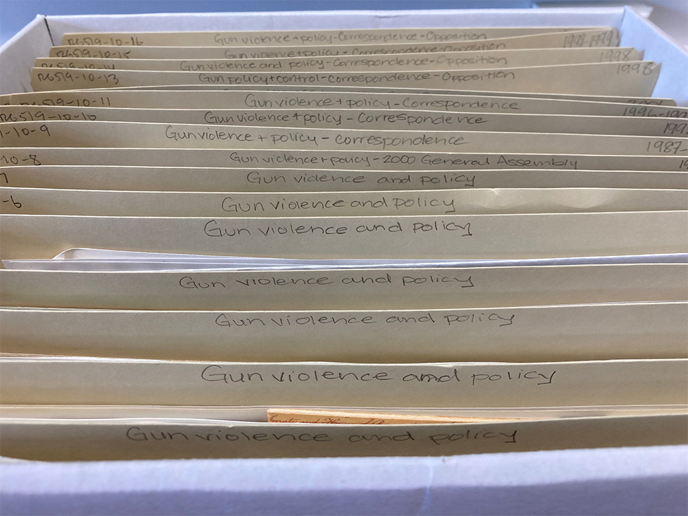Social Justice and Peacemaking Ministry Unit records, 1980s and 1990s, via PHS RG 519.