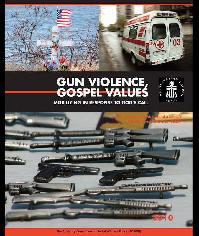 Cover of “Gun Violence, Gospel Values” 2010 version, via Presbyterian Mission Agency website. 