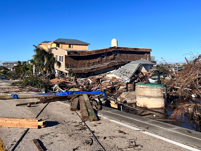 Damage from Hurricane Ian assessments conducted by the Florida Fish and Wildlife Commission on September 30, 2022. 