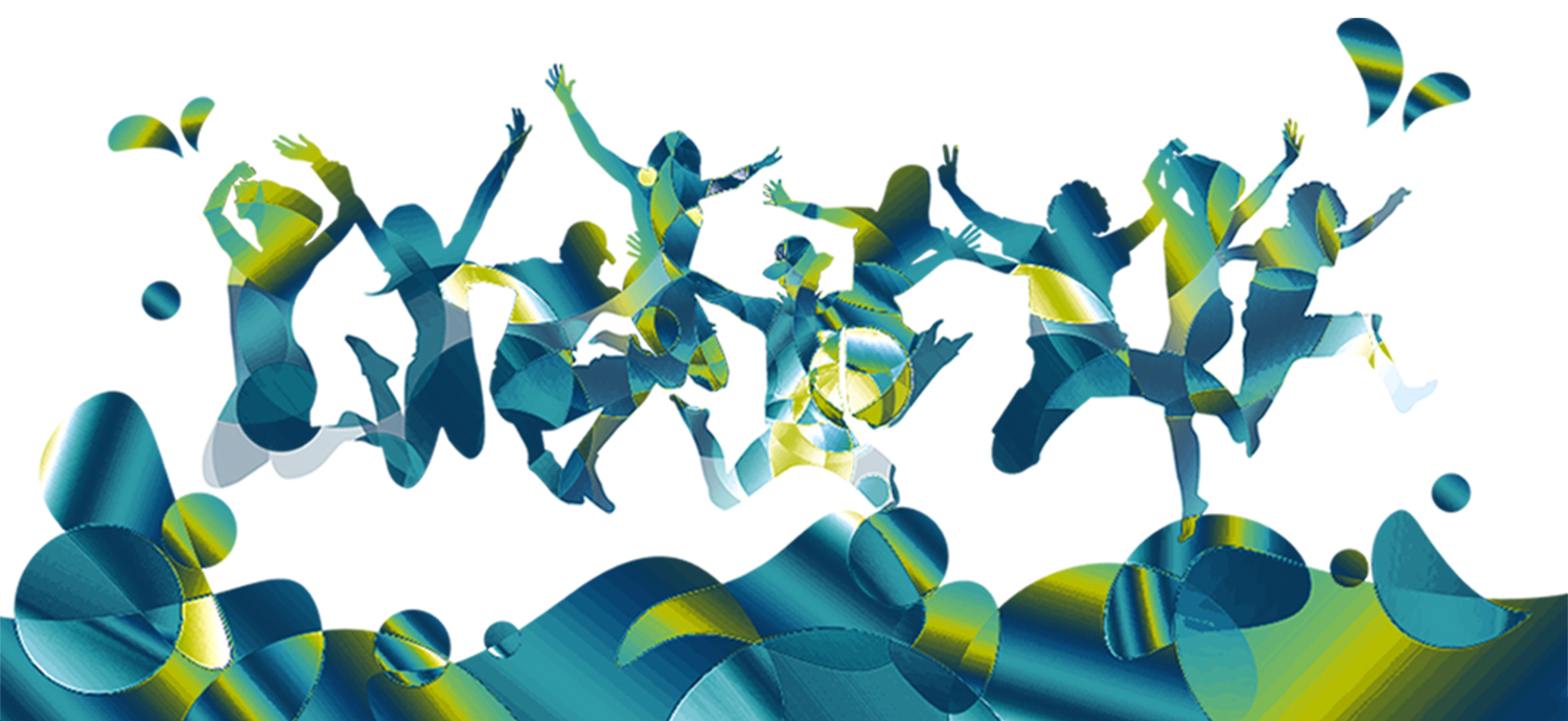 abstract image of children jumping