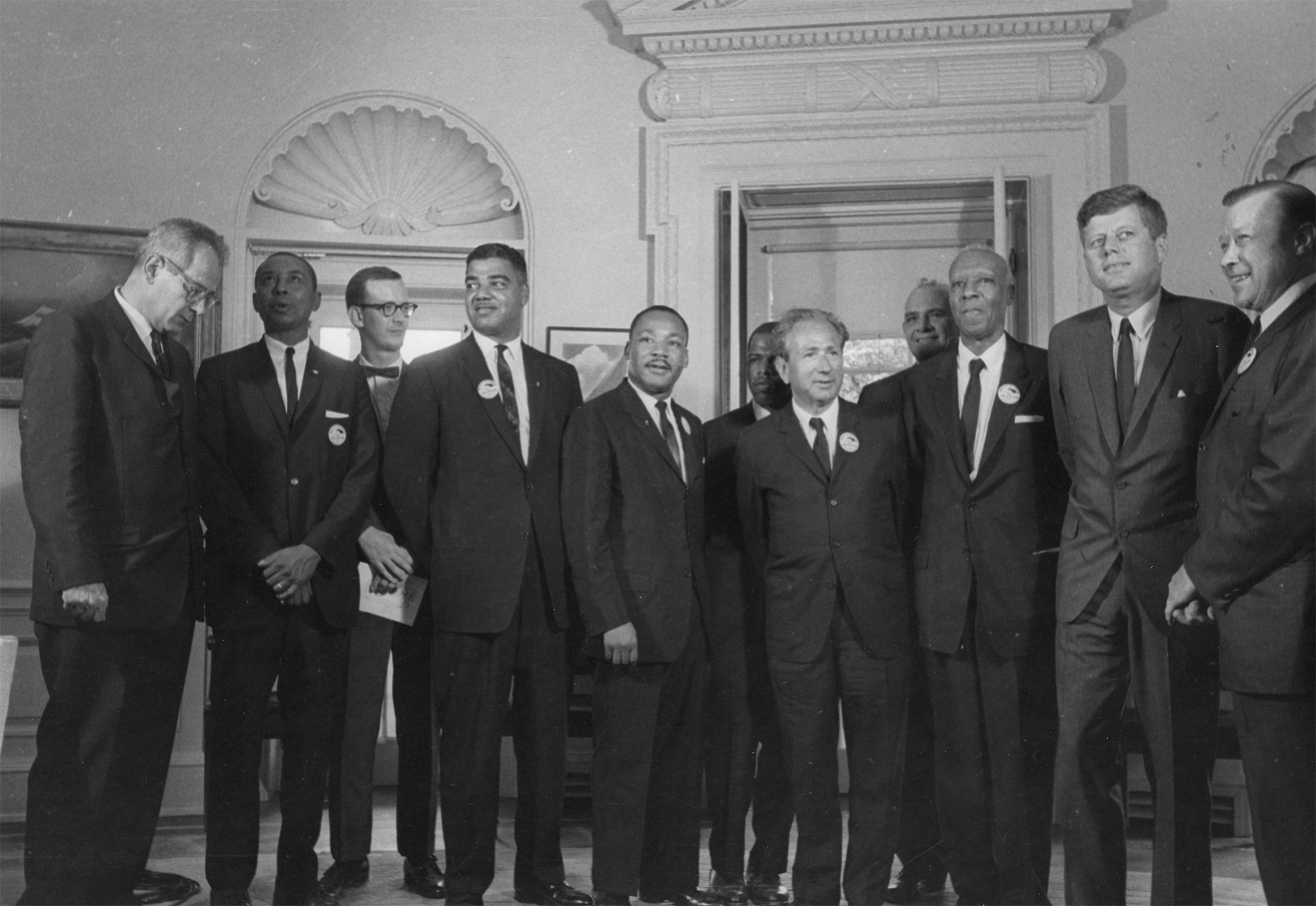 March leaders confer with President Kennedy, 1963. [Pearl: 7220]