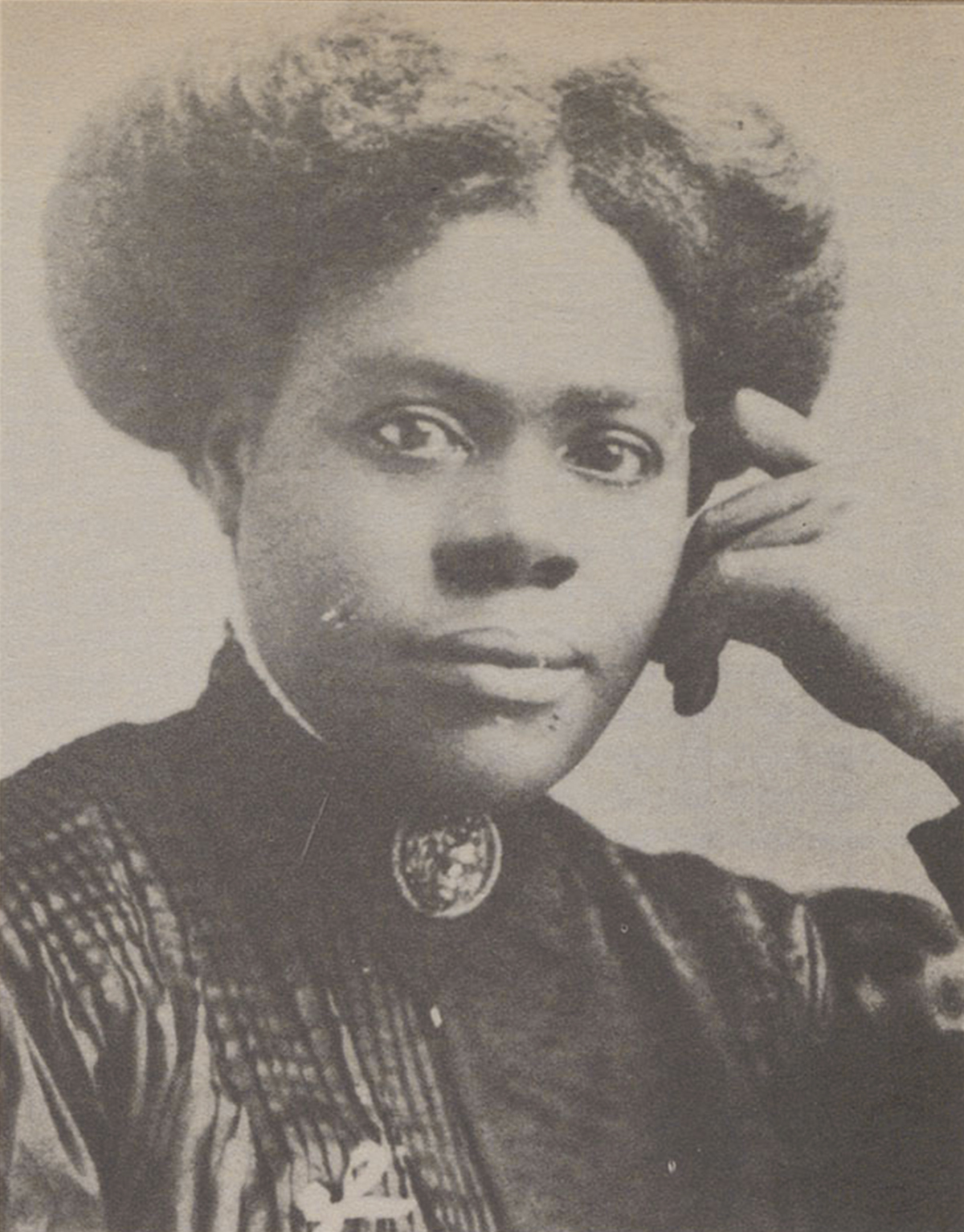 Mary McLeod Bethune at Moody Bible Institute. From Mary McLeod Bethune by Catherine Owens Peare.