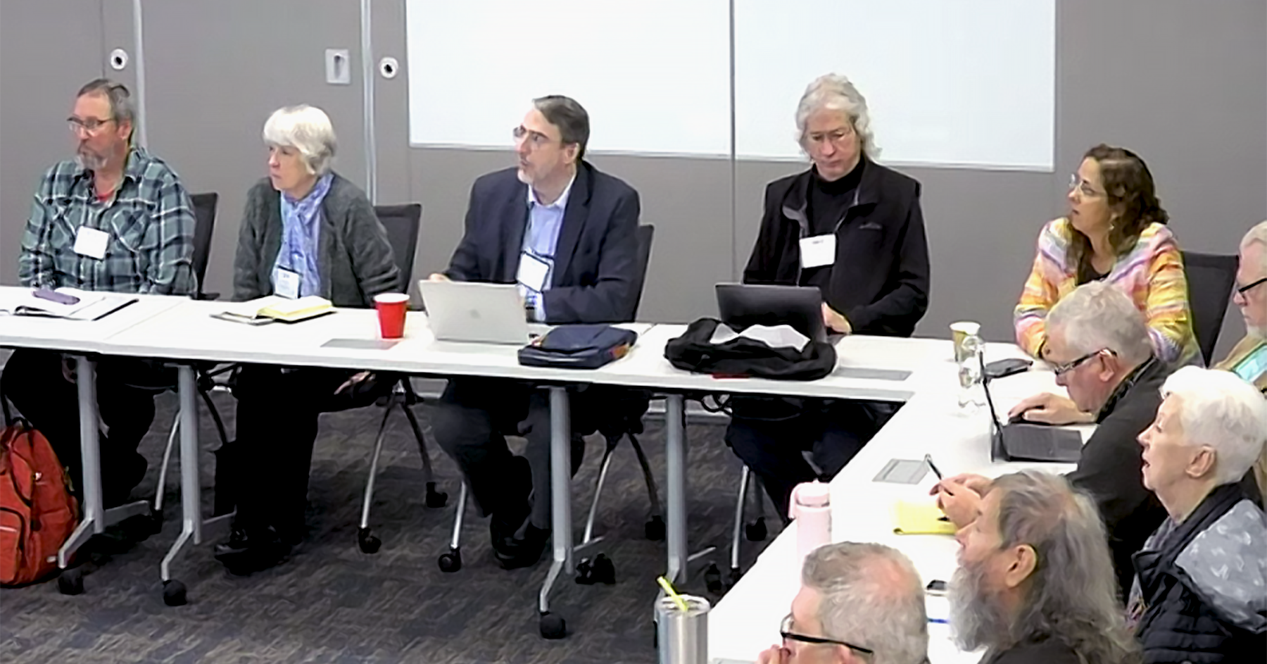 Tim Cargal (third from left) and some workshop attendees, November 11, 2023. Via Zoom.