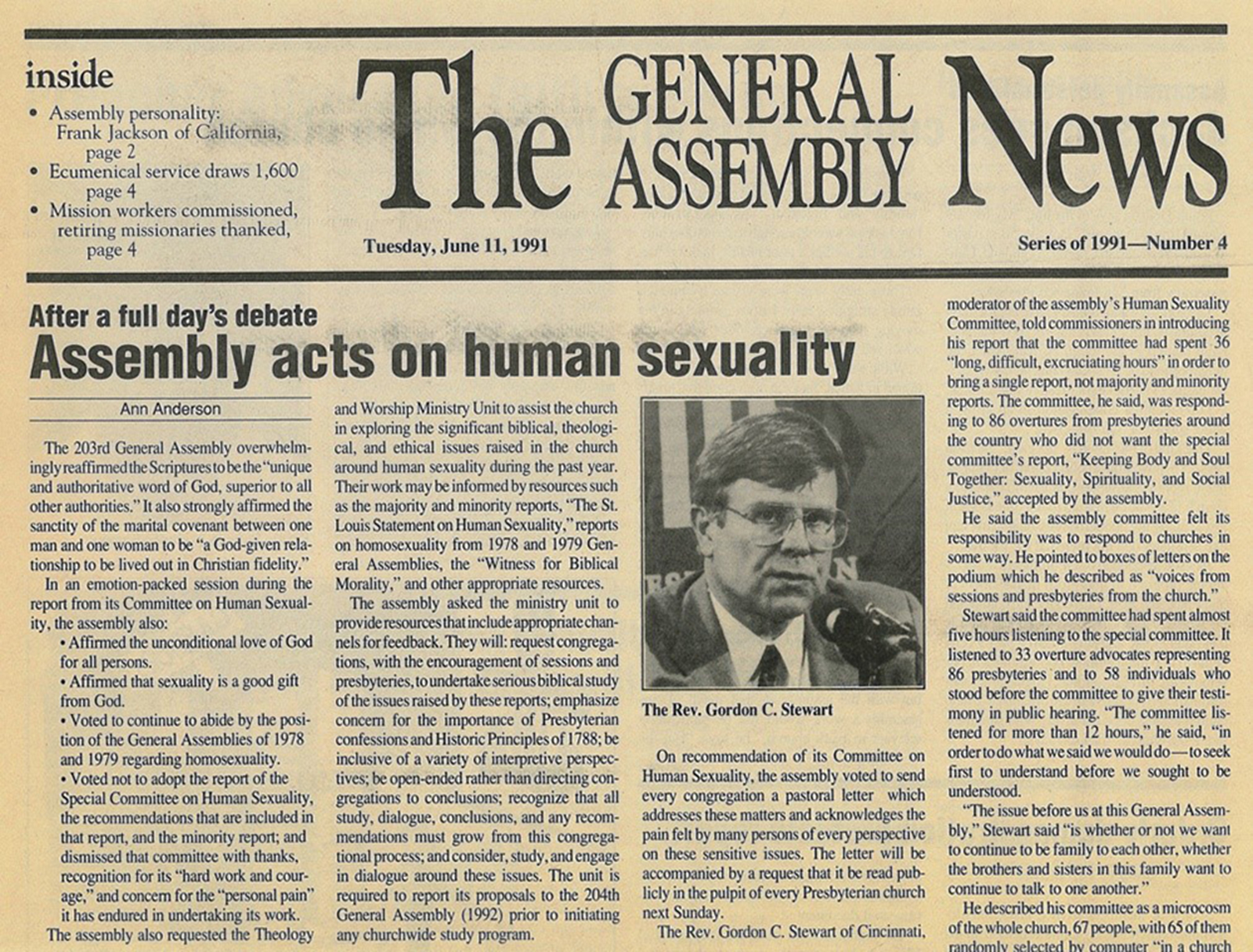 "GA Daily News," July 11, 1991. From PHS collections.