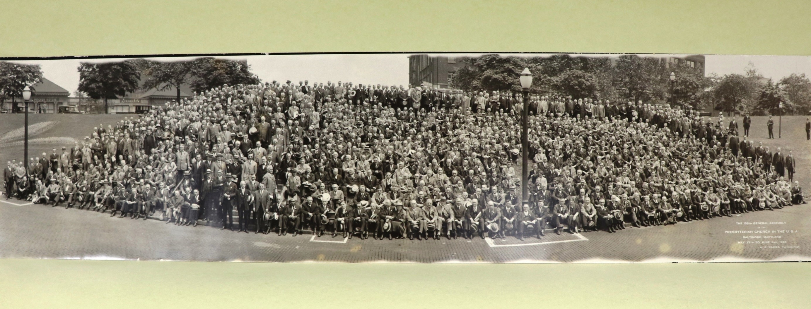 Four-foot long "class photo," 1926 General Assembly, Baltimore. From PHS collections. Accession Number: 14-0931. Click here for full image.