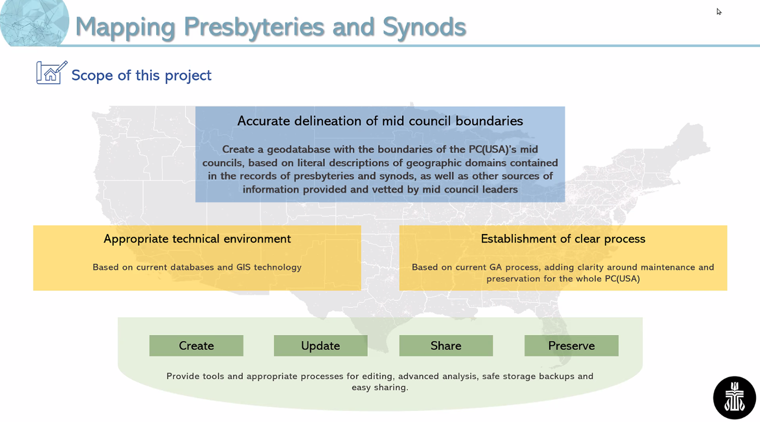 Scope of the boundary mapping project, from presentation slides.