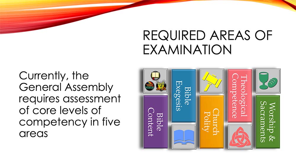 Presentation slide about the preparation for ministry process, courtesy of Tim Cargal.