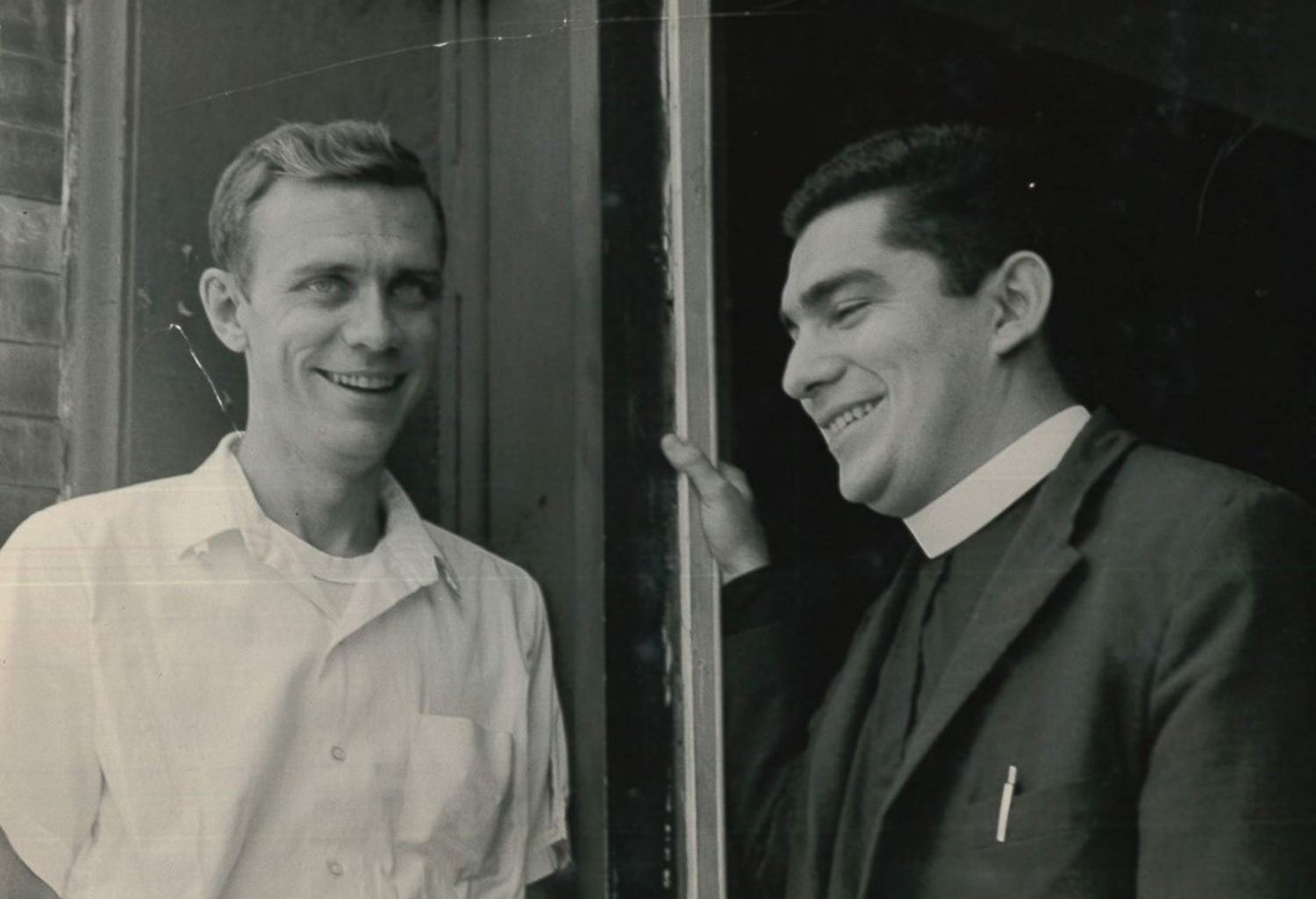 Rice (left) and the Rev. Jose Burgos, associate pastor at Emmanuel, 1960s. From PHS Record Group 539.