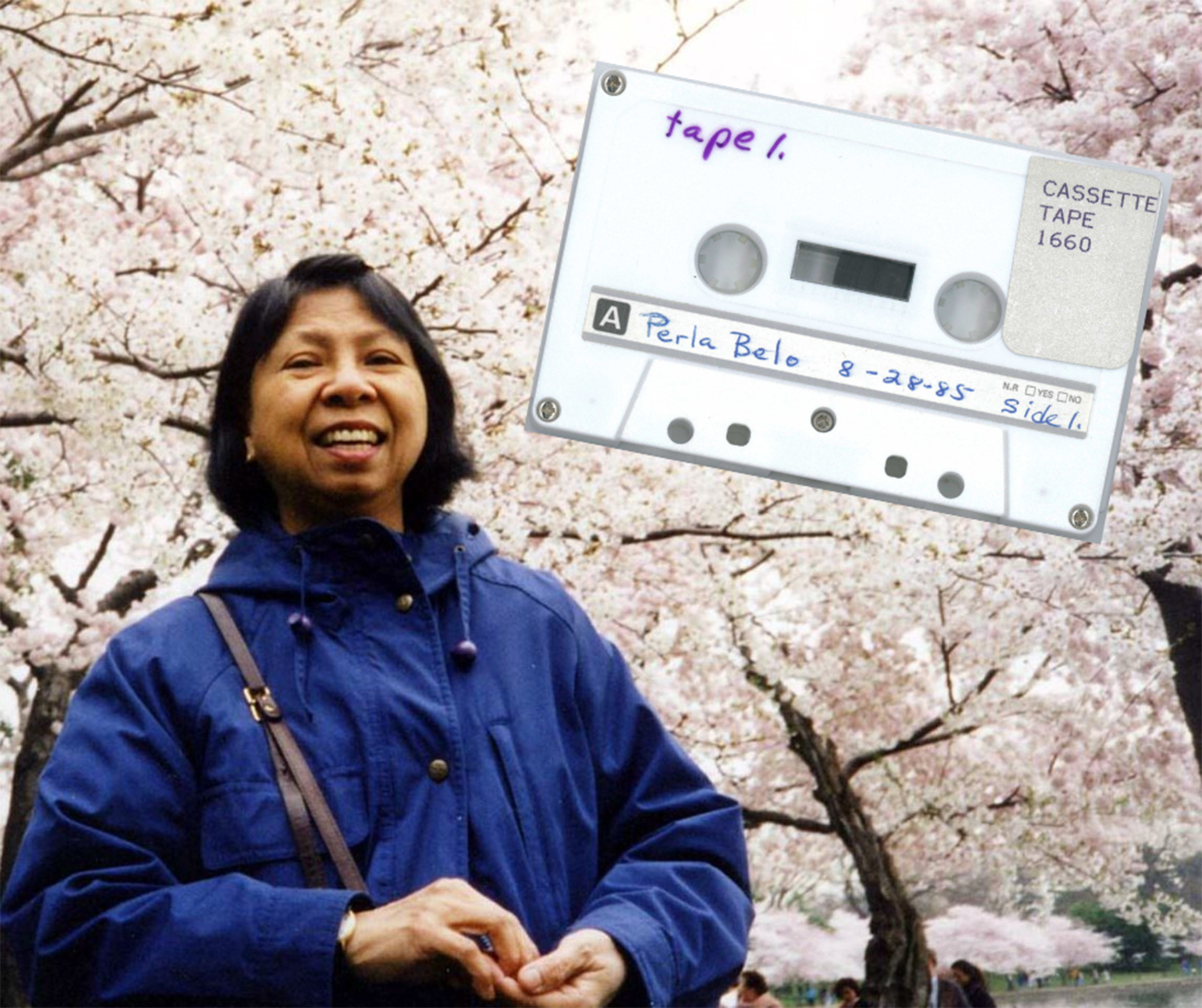 Perla Belo, via diginitymemorial.com. Cassette tape recording of Belo’s oral history. Pearl: 169061