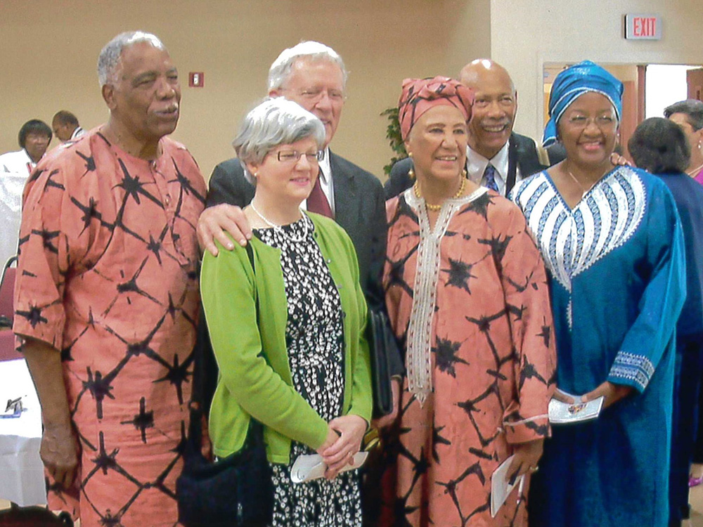 Vera and Darius Swann (matching clothing) and friends at Radcliffe Presbyterian Church (Atlanta), 2010. Courtesy of Bettie Durrah. 