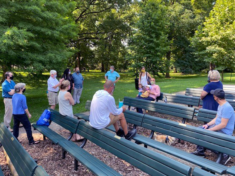 A number of OGA employees joined Guna and his family in a Louisville area park to celebrate. Photo by Rick Jones