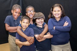 Back row: Ciara Lewis and Stewart O. Ray Jr. Front Row: Iam Plaitez, Edwin Muldonado, Daniella Plaitez.